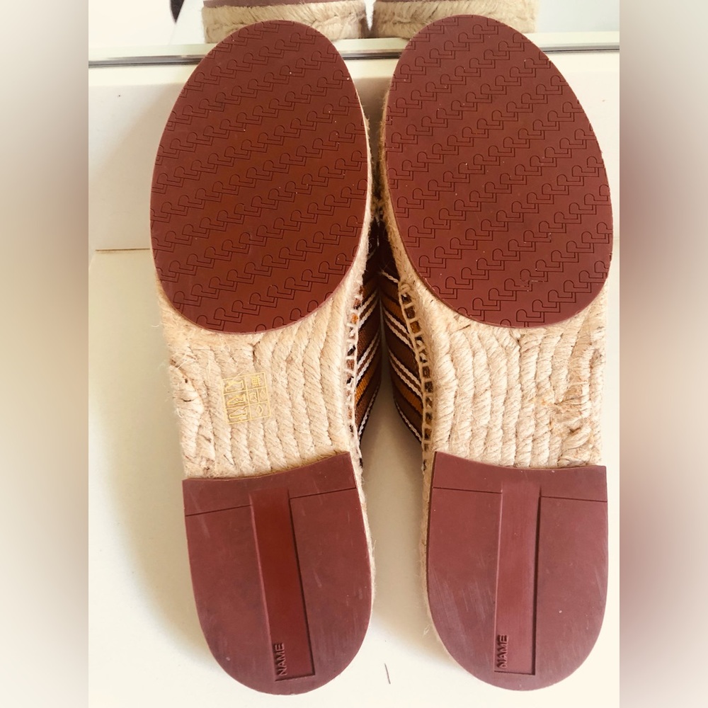 GIFTABLE NWOT Loro Piana Crossover Suitcase Striped Canvas Espadrille Slides . - Picture 5 of 12